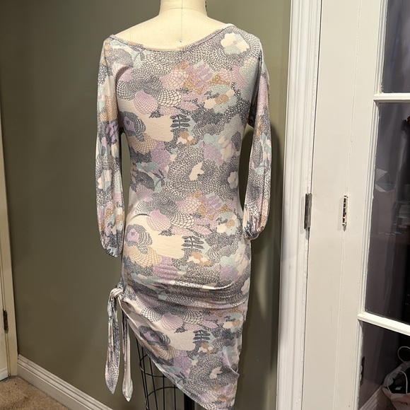 Rachel Pally print Knit Side Tie 3/4 Sleeve Dress - Picture 2 of 4